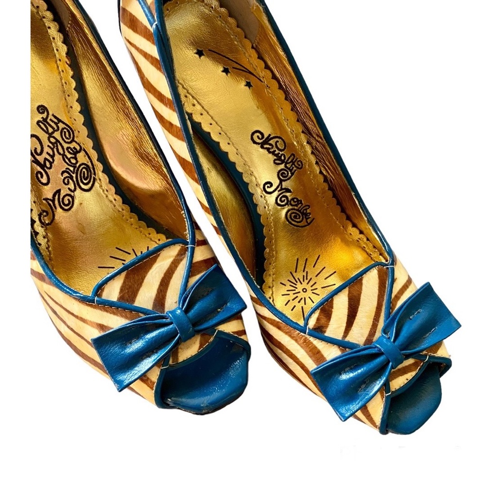 HOST PIC! NAUGHTY MONKEY ‘Nookie Wedge’ in Teal Size 9.5 - Picture 4 of 11